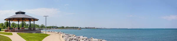 Whiting Indiana Usa July 2019 Whihala Beach Gazebo Lake Front — Stock Photo, Image