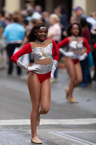Nueva Orleans Luisiana Noviembre 2019 Bayou Classic Parade Miembros Banda — Foto de Stock