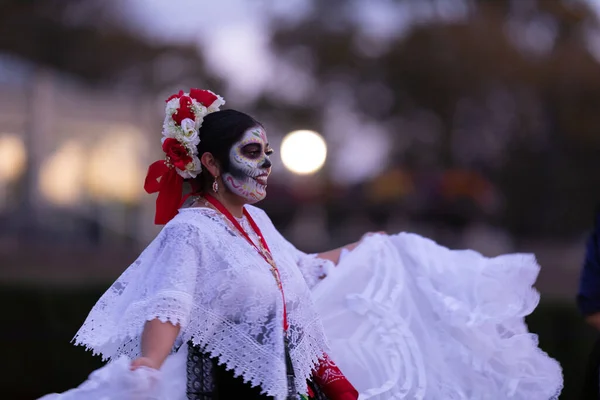 Indianapolis Indiana Usa November 2019 Tag Der Toten Mexikanische Frau — Stockfoto