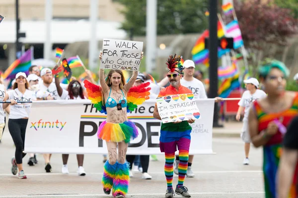 Cincinnati Ohio États Unis Juin 2019 Cincinnati Pride Parade Homme — Photo