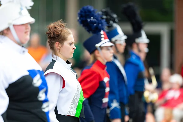 Indianapolis Indiana Eua Maio 2019 Indy 500 Parade Membros Indiana — Fotografia de Stock