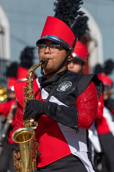 Matamoros Tamaulipas Mexico November 2019 Mexican Revolution Day Parade Studenten — Stockfoto