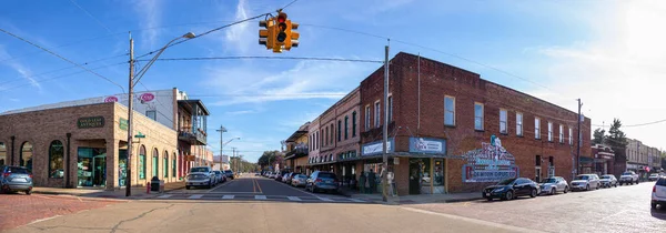 ジェファーソン テキサス州 11月16 2019 地元のお店や歴史的建造物で ポーク通りを見下ろす — ストック写真