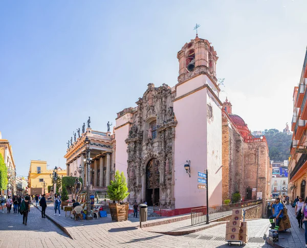 Guanajuato Guanajuato Mexico November 2019 Tourists Local Iglesia San Diego — 스톡 사진