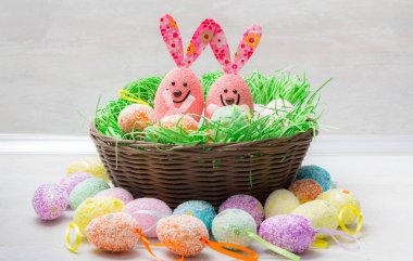 Paskalya dekorasyon arka plan kartı