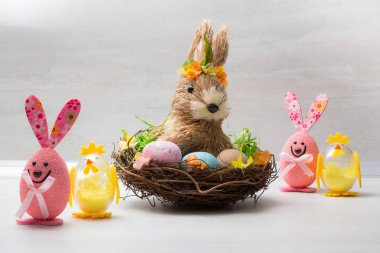 Paskalya dekorasyon arka plan kartı