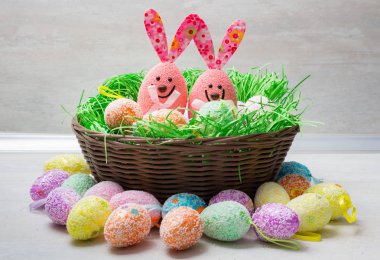 Paskalya dekorasyon arka plan kartı