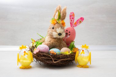 Paskalya dekorasyon arka plan kartı