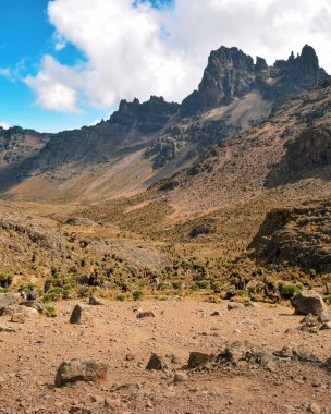 Kenya Dağı, volkanik kaya oluşumları