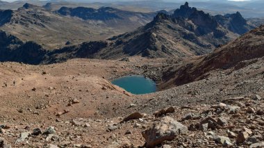 Kenya Dağı, Mount Kenya Milli Parkı volkanik manzara