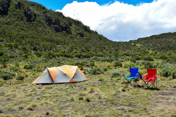 Camping Lake Ellis Mount Kenya — Foto de Stock