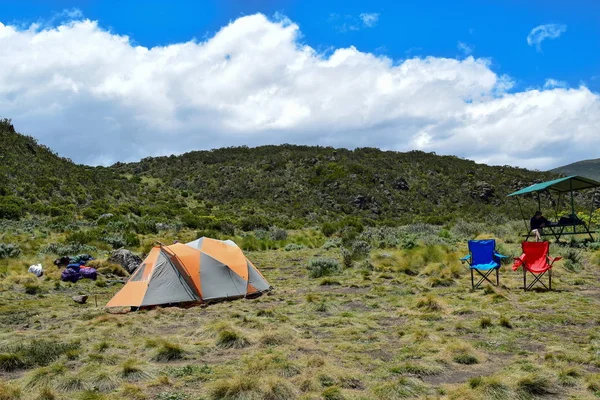 Camping Lake Ellis Mount Kenya — Foto de Stock