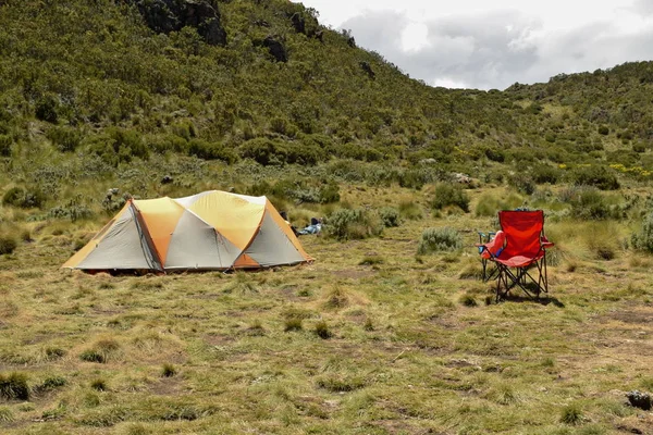 Camping Lake Ellis Mount Kenya — Foto de Stock