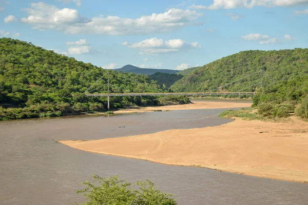 Vadideki Manzaralı Nehir Luangwa Bridege Luangwa Nehri Zambiya Telifsiz Stok Imajlar