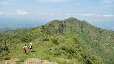 Savannah otlak bir dağ arka plan, Mount oloroka, Kenya karşı