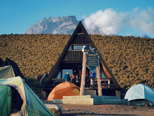 September 2015 Cabins Mountains Horombo Hut Mount Kilimanjaro Tanzania — Stock Photo, Image