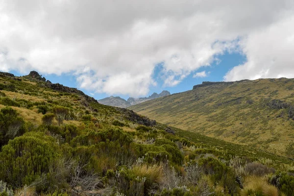 Scenic Berglandschappen Tegen Hemel Mount Kenya — Stockfoto