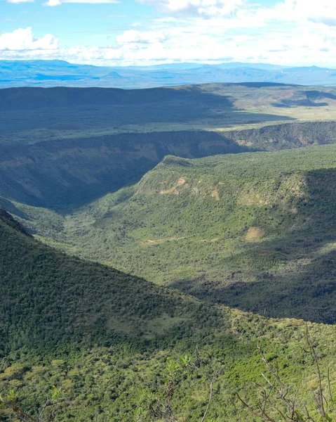 Scenic Volcanic Crater Sky Mount Suswa Kenya — Stock Photo, Image