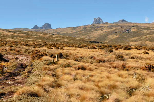Scenic Berglandschappen Tegen Hemel Mount Kenya — Stockfoto