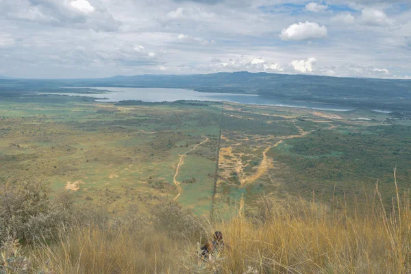 Πεζοπορία Στα Γραφικά Ορεινά Τοπία Της Αγροτικής Κένυα — Φωτογραφία Αρχείου
