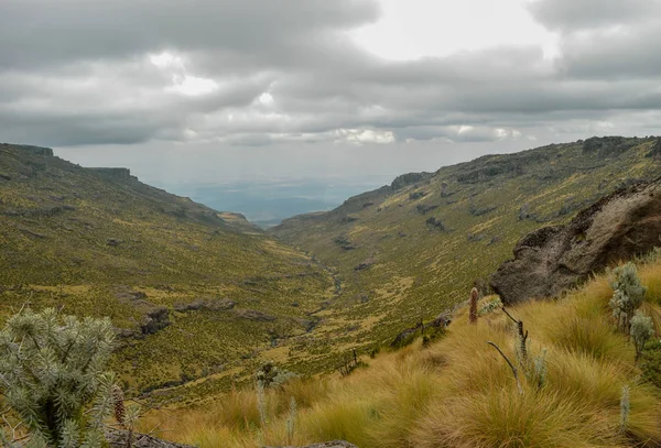 Panoramische Berglandschappen Tegen Lucht Mount Kenya National Park Kenia — Stockfoto