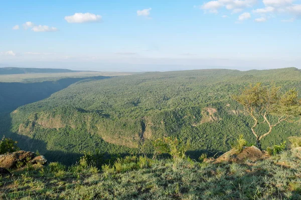 Suswa Dağı volkanik krateri boyunca yürüyüş, Kenya