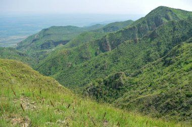 Bir dağ geçmişine karşı Savannah otlak, oloroka Sıradağları 'nda Mount OLE sekut, Kenya