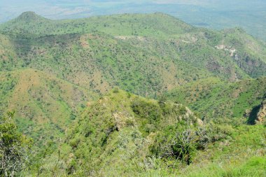 Bir dağ geçmişine karşı Savannah otlak, oloroka Sıradağları 'nda Mount OLE sekut, Kenya