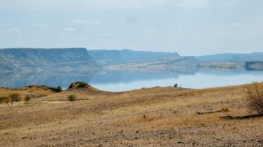 Kurak manzara OAF Lake Magadi, Magadi, Rift Vadisi, Kenya