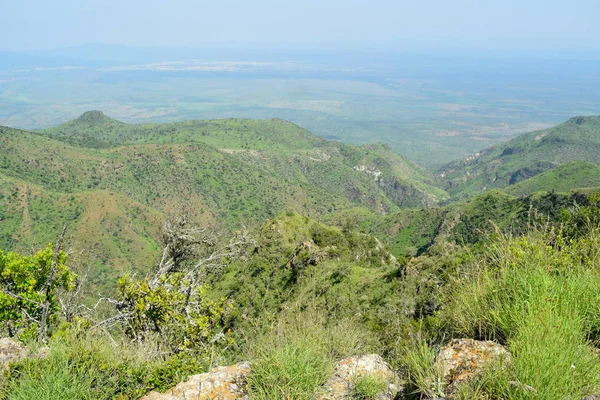 Bir dağ geçmişine karşı Savannah otlak, oloroka Sıradağları 'nda Mount OLE sekut, Kenya