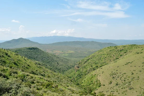 Bir dağ geçmişine karşı Savannah otlak, oloroka Sıradağları 'nda Mount OLE sekut, Kenya