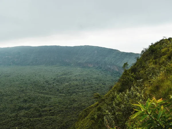 Randonnée Long Cratère Volcanique Mont Longonot Kenya — Photo