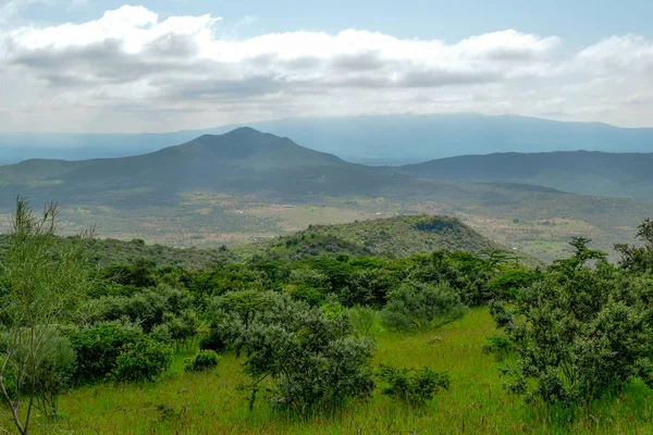 Paisajes Panorámicos Montaña Contra Cielo Kenia Rural — Foto de Stock