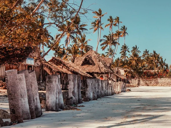 Resorts Nas Praias Areia Zanzibar — Fotografia de Stock
