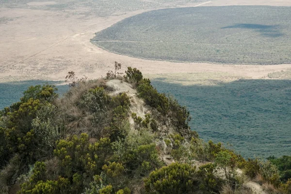 Escenarios Paisajes Montaña Contra Cielo Monte Longonot Kenia — Foto de Stock