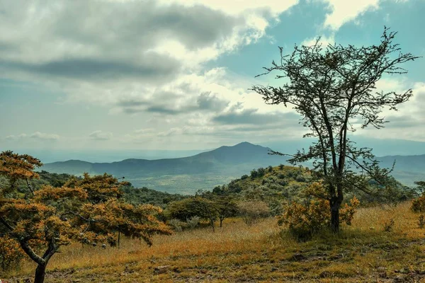 Senderismo Las Montañas Escénicaspaisajes Rurales Kenia — Foto de Stock