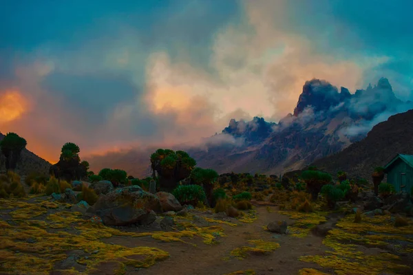 Kenya Dağı 'nda gün batımı