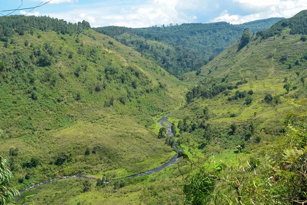 Caminhando Nas Paisagens Montanha Cênica Quênia Rural Aberdare Ranges — Fotografia de Stock