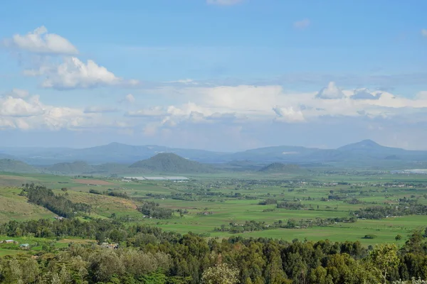 Γραφικά Ορεινά Τοπία Ενάντια Στον Ουρανό Βουνό Longonot Στο Παρασκήνιο — Φωτογραφία Αρχείου