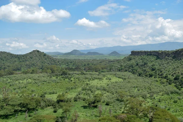 Lago Panorâmico Nas Paisagens Vulcânicas Panorâmicas Naivasha Quênia — Fotografia de Stock