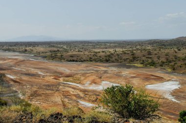 Kenya, Magadi Gölü, Rift Vadisi, Kenya kırsalında kurak bir arka planda