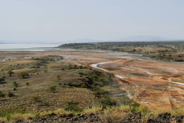Kenya, Magadi Gölü, Rift Vadisi, Kenya kırsalında kurak bir arka planda