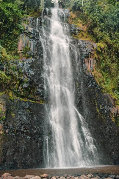 Cachoeira Panorâmica Floresta Aberdare Ranges Quênia — Fotografia de Stock