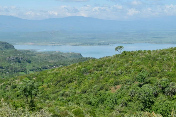 Vandring Natursköna Panoramautsikt Bergslandskap Landsbygden Kenya Aberdare Ranges — Stockfoto