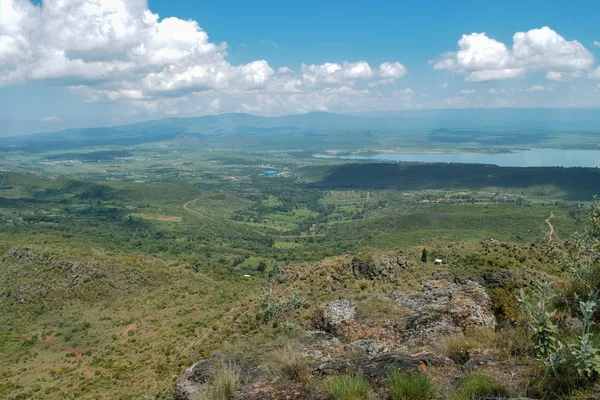 Hiking Scenic Panoramic Mountain Landscapes Rural Kenya Aberdare Ranges — Stock Photo, Image