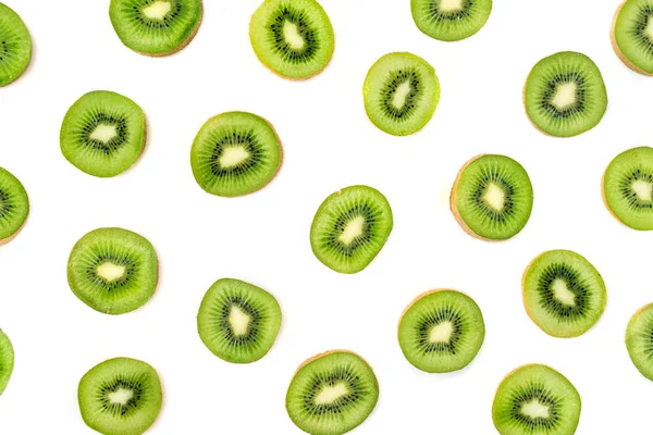Model Fără Sudură Fructe Kiwi Fundal Alb — Fotografie, imagine de stoc