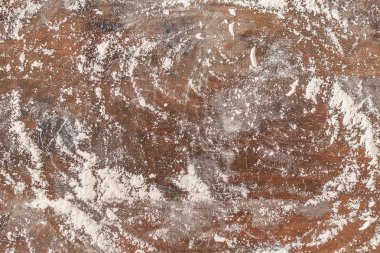 Unu rustik ahşap masa üzerinde pişirme, görünümü top. Serbest metin kopya alanı ile beyaz buğday unu. Tarifi kavramı