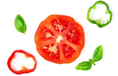 Taze sebzeler, otlar ve baharatlar ile Seamless modeli. Beyaz arka plan üzerinde izole. Top vie