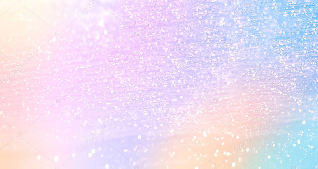 Glittering gradient background with hologram effect and magic lights