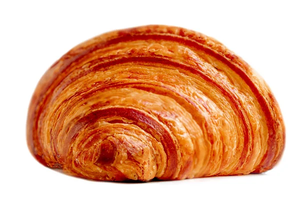 Croissant Fresco Isolato Fondo Bianco — Foto Stock